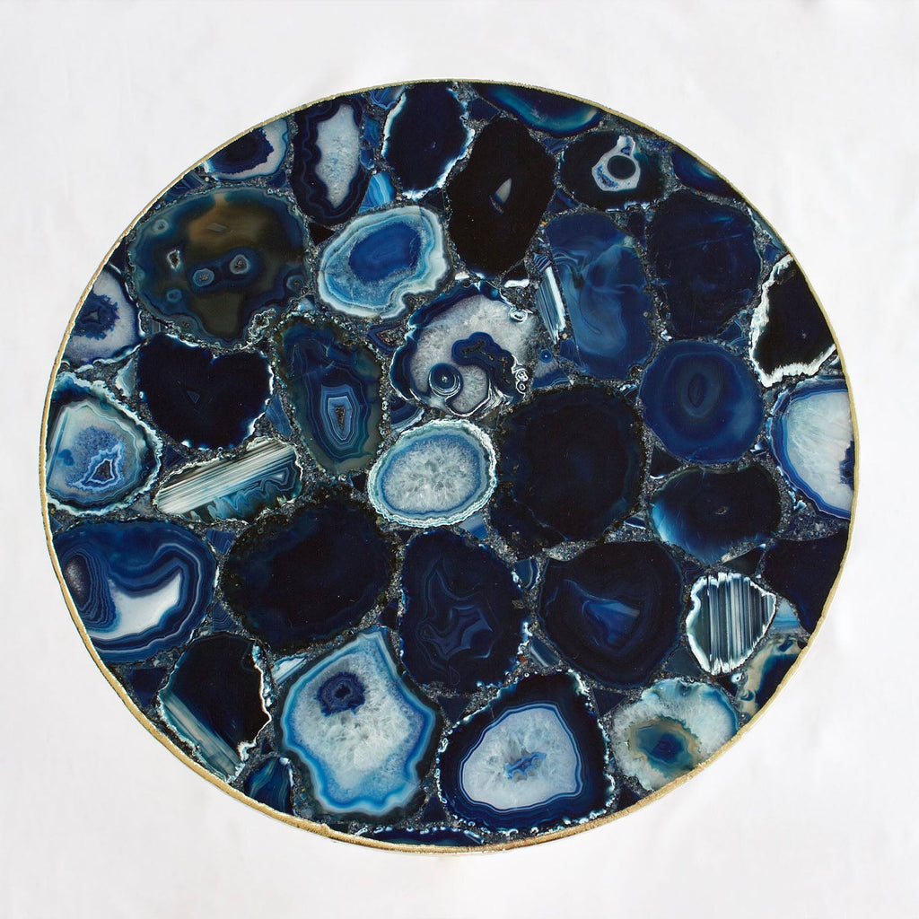 Blue Agate Round Coffee/Side Table