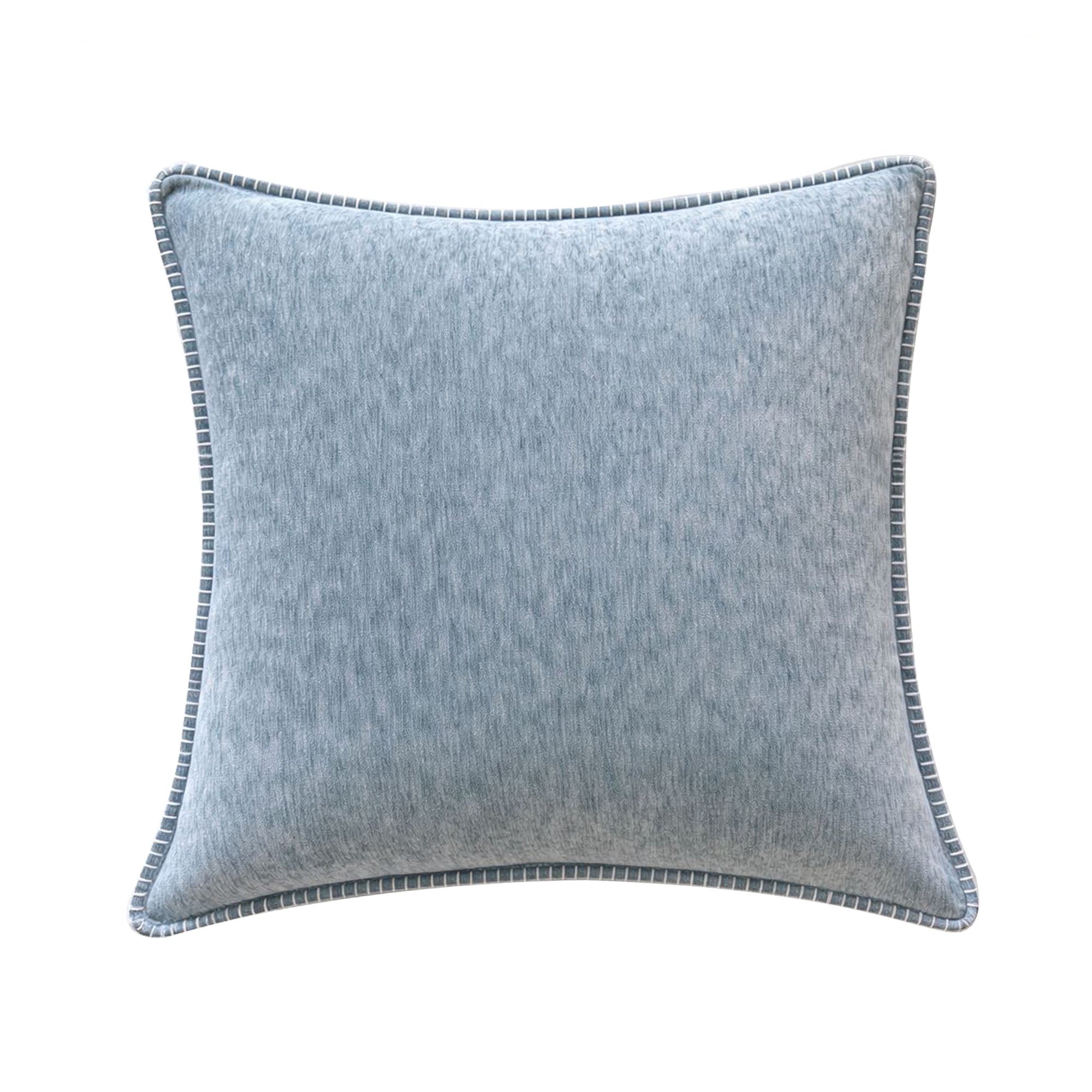 Set of 2 Sky Blue Textured Throw Pillow