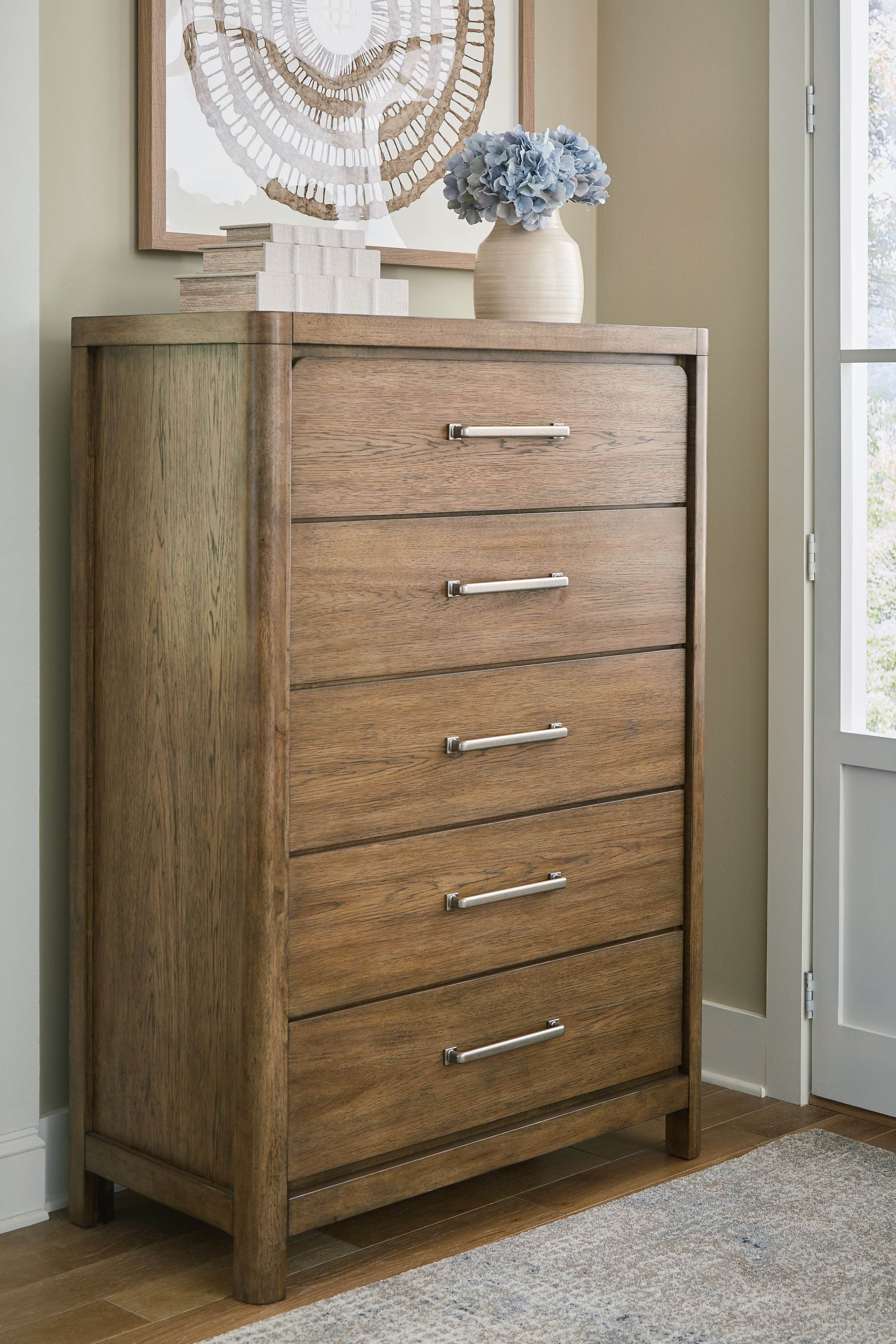 Cabalynn - Five Drawer Chest - Light Brown-1