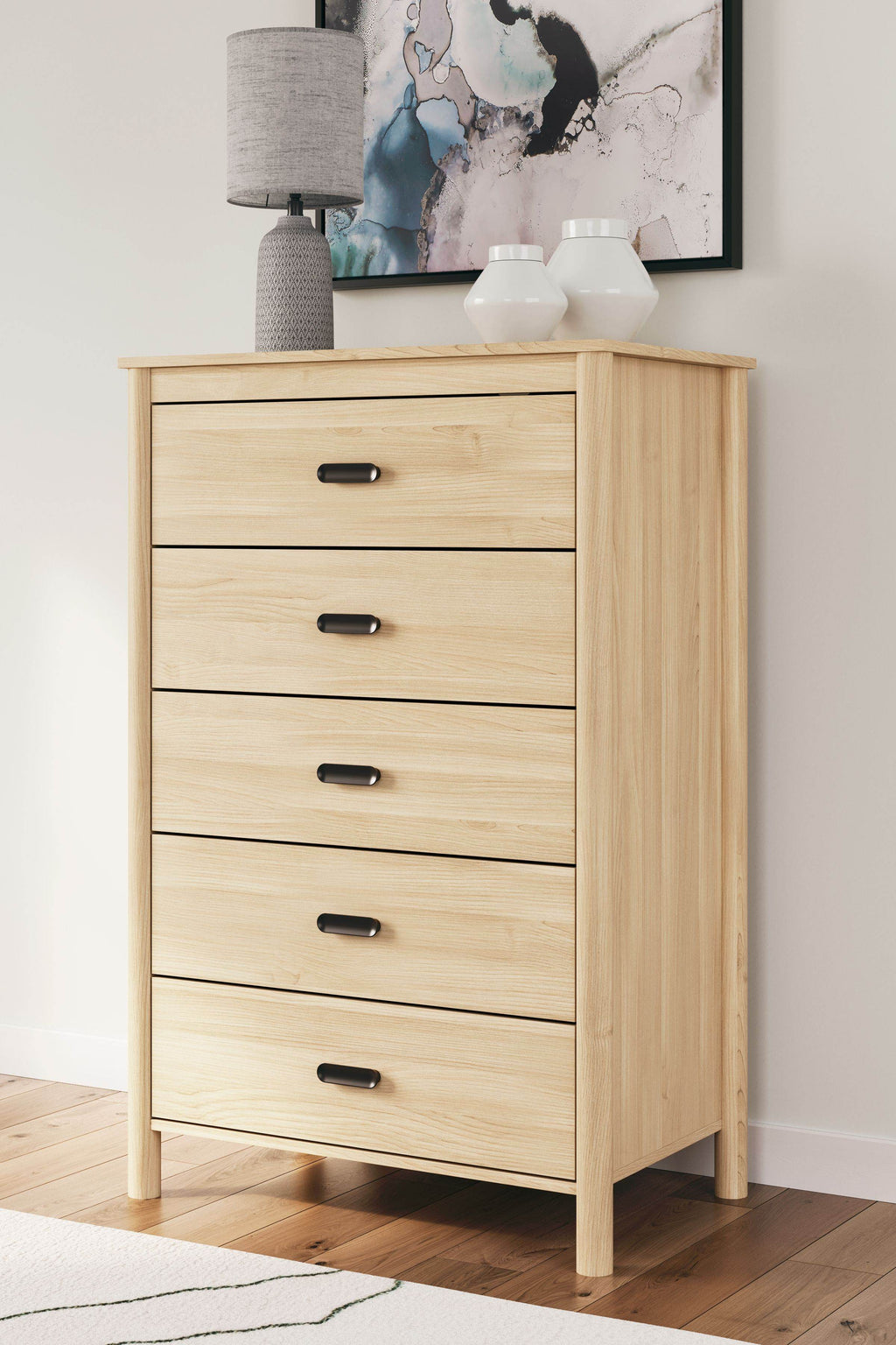 Cabinella - Five Drawer Chest - Tan-1
