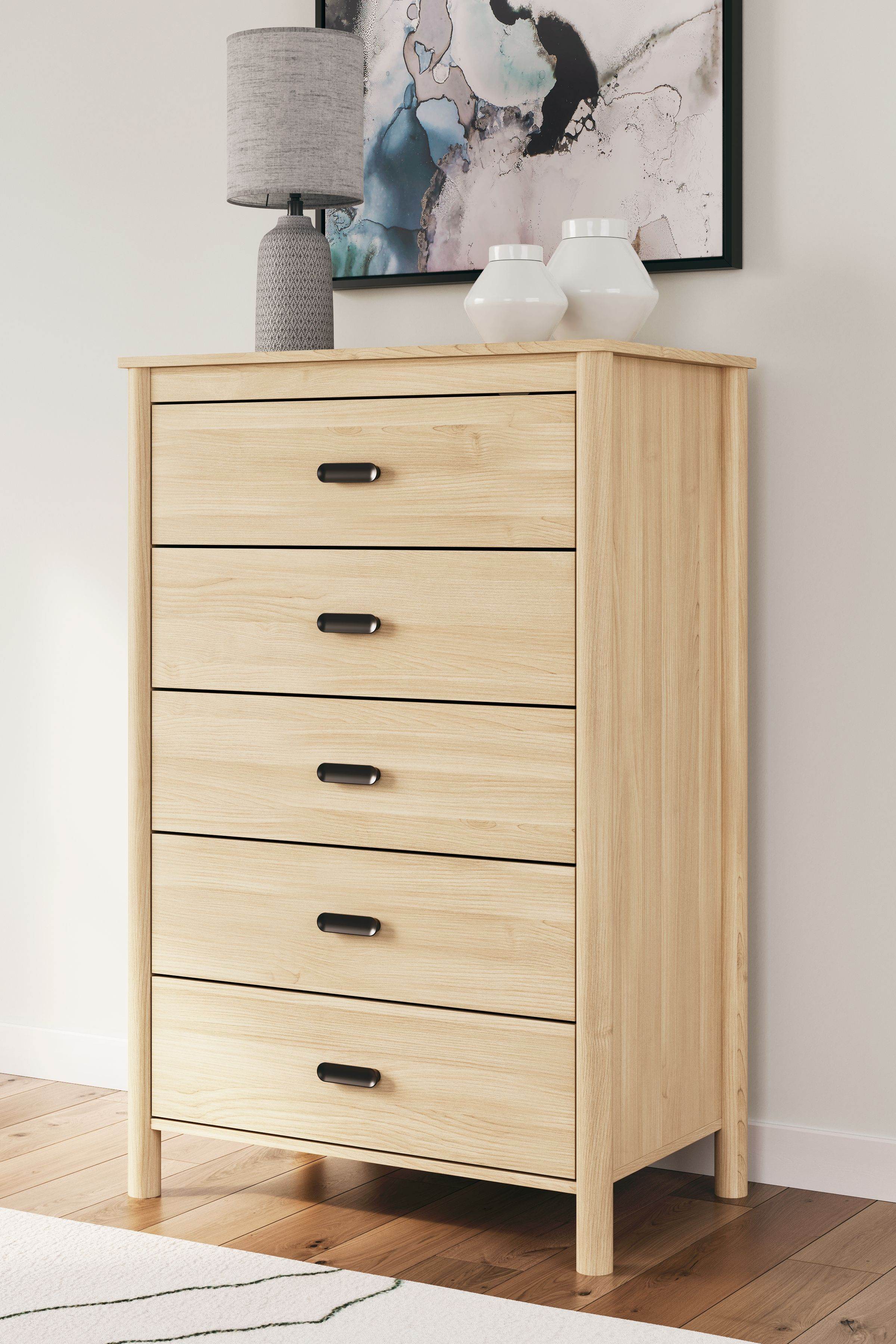 Cabinella - Five Drawer Chest - Tan-1