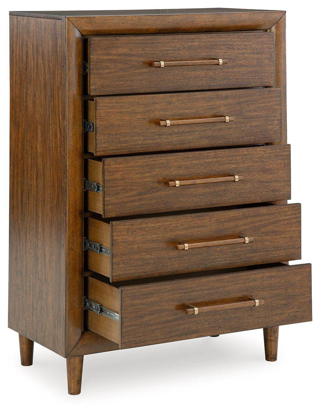 Lyncott - Five Drawer Chest - Brown-2