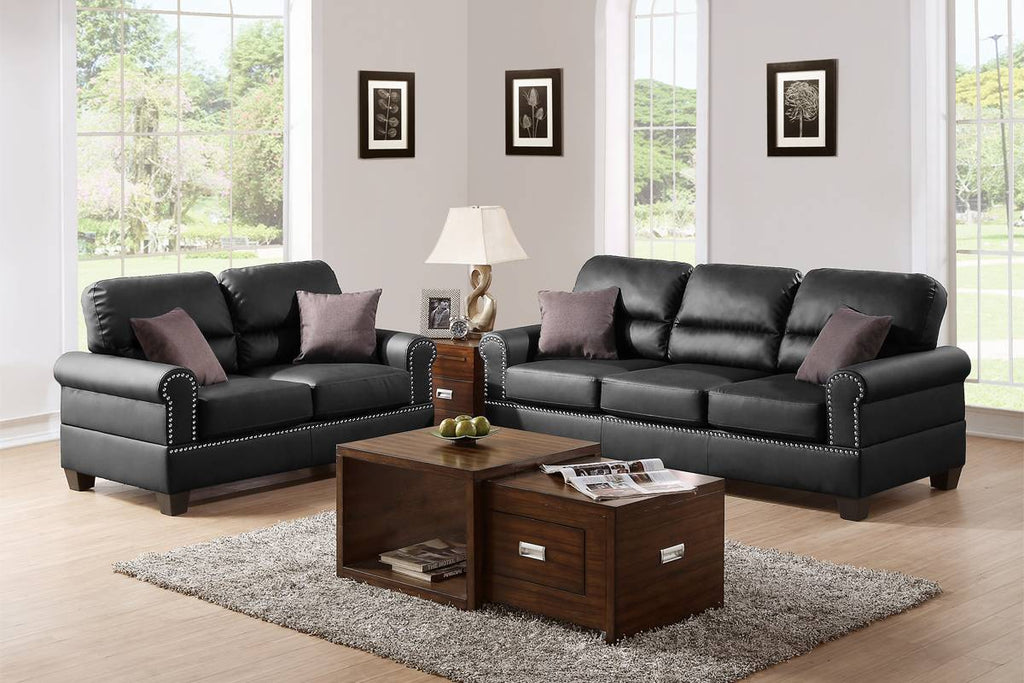Black Leather Loveseat