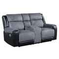 Alicia Gray Faux Leather Reclining Loveseat