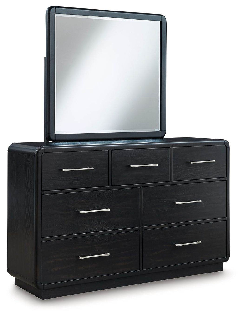 Rowanbeck - Dresser And Mirror - Black-0