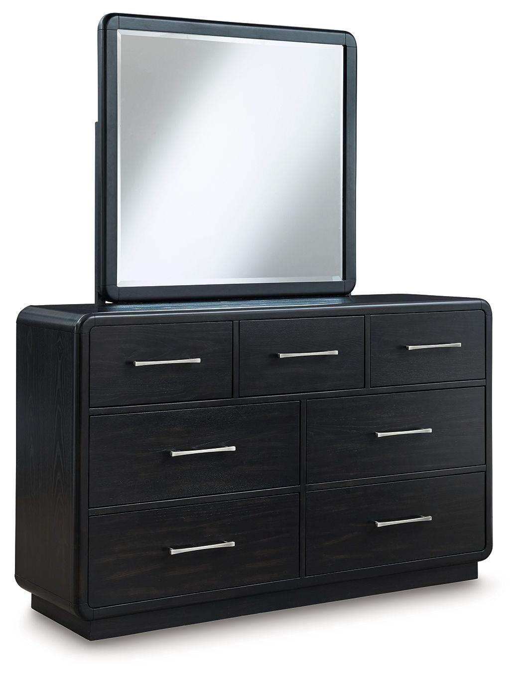 Rowanbeck - Dresser And Mirror - Black-0