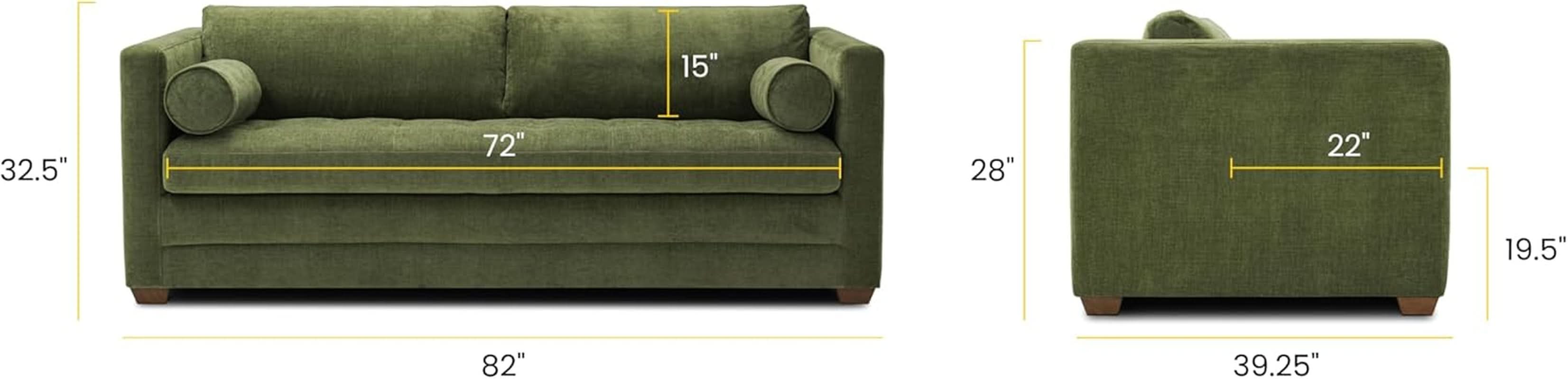 EightyTwoInches Pull Out Sofa Bed With Hidden Mattress-1