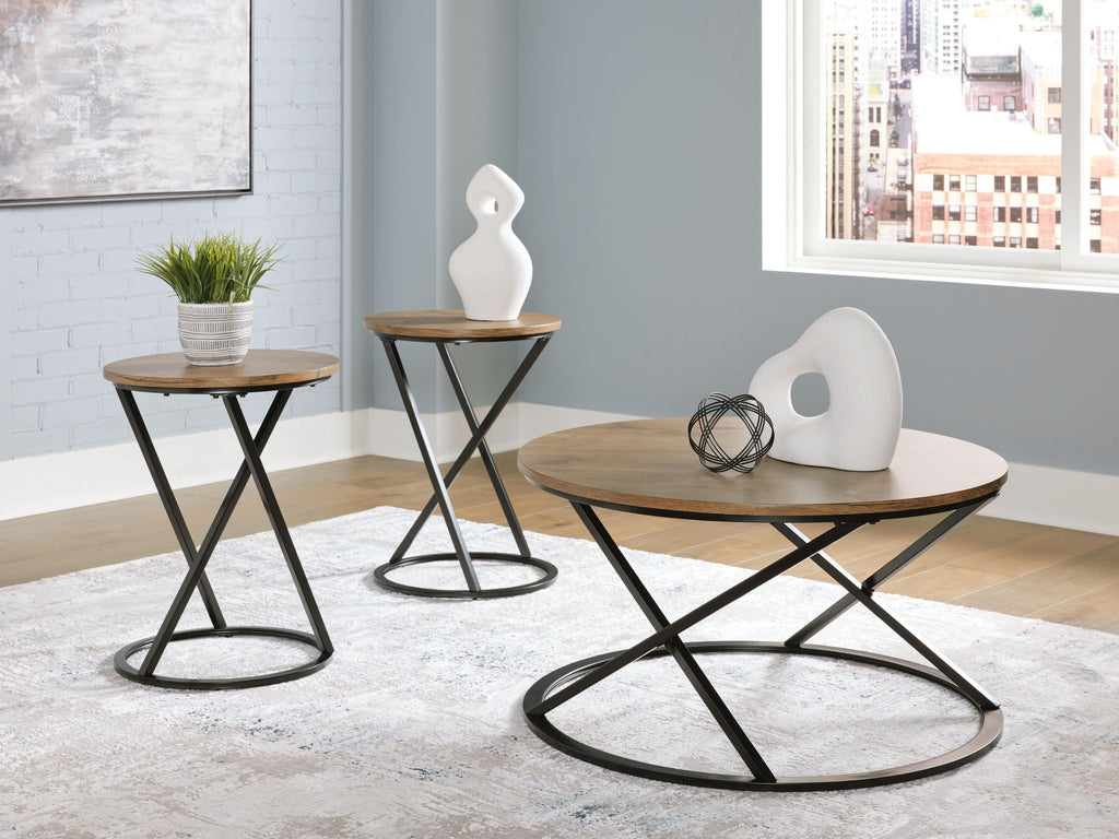 Cassbryn - Occasional Table Set (Set of 3) - Brown / Black-2