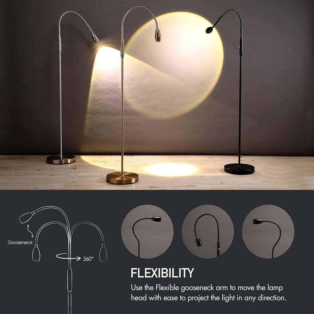 Matte Black Dimmable Zoomable Illuminated Floor Lamp