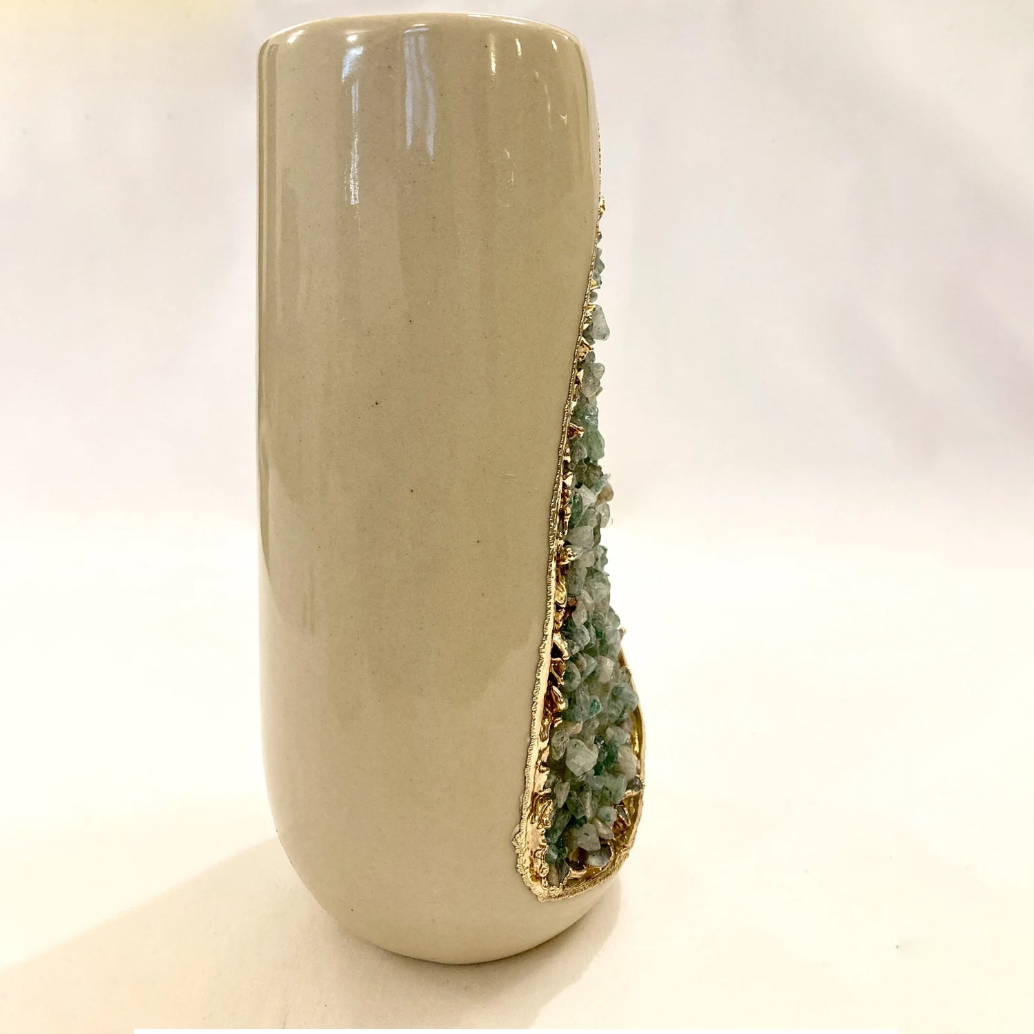 Set of 2 Cream Ceramic Vases-3