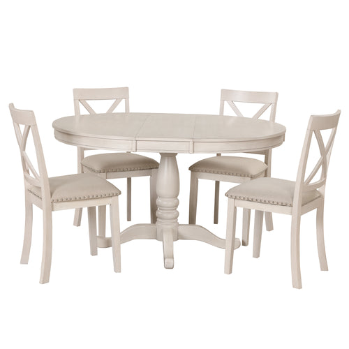 Antique White Round Dining Table
