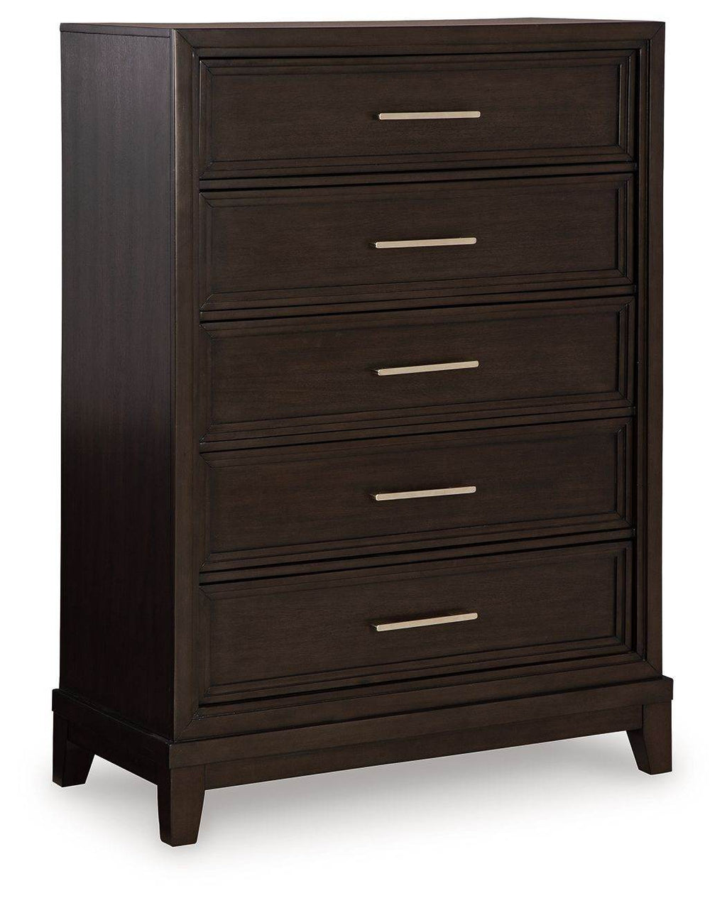 Neymorton - Five Drawer Chest - Dark Grayish Brown-0