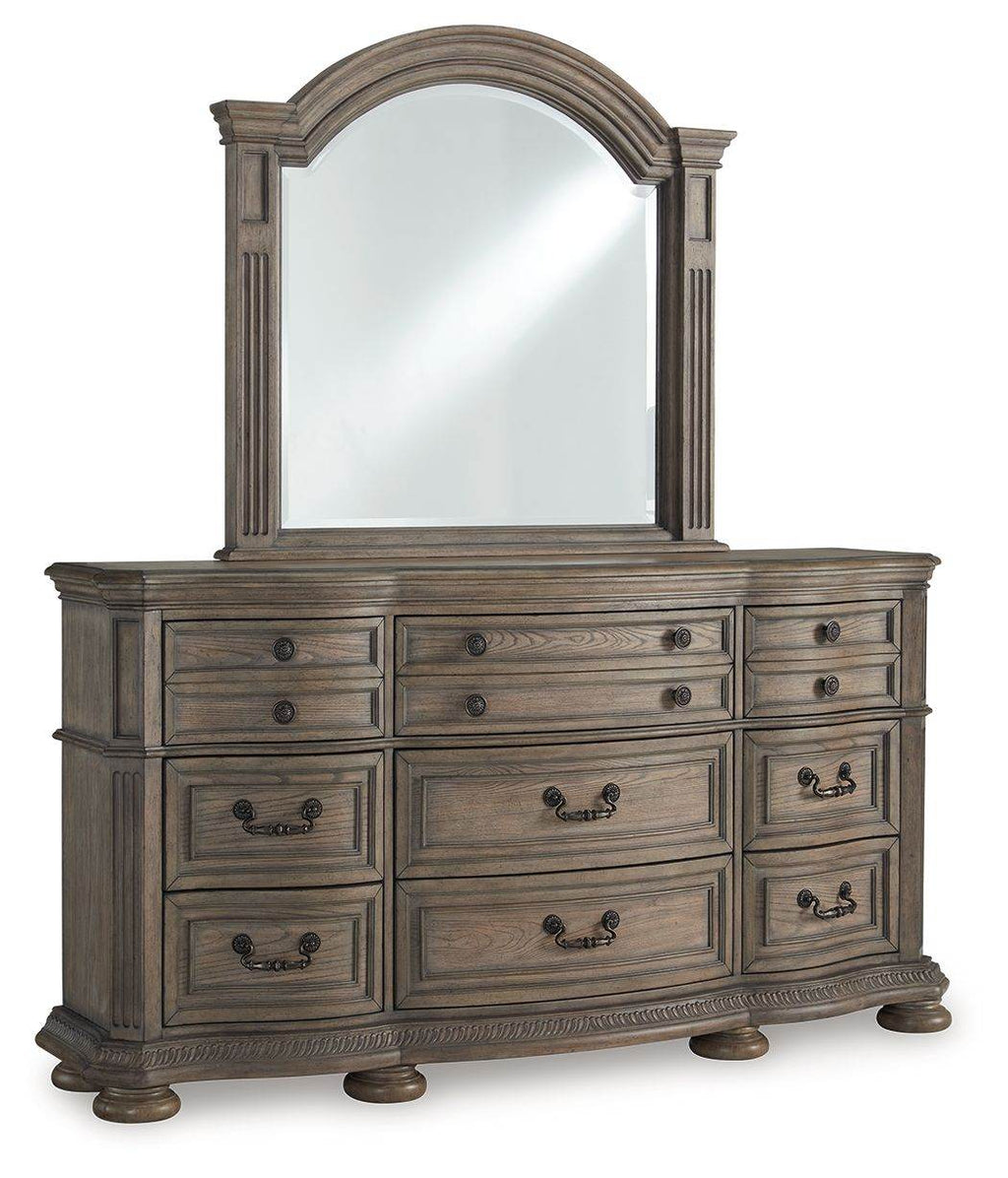 Ardenfield - Dresser And Mirror - Light Brown-0