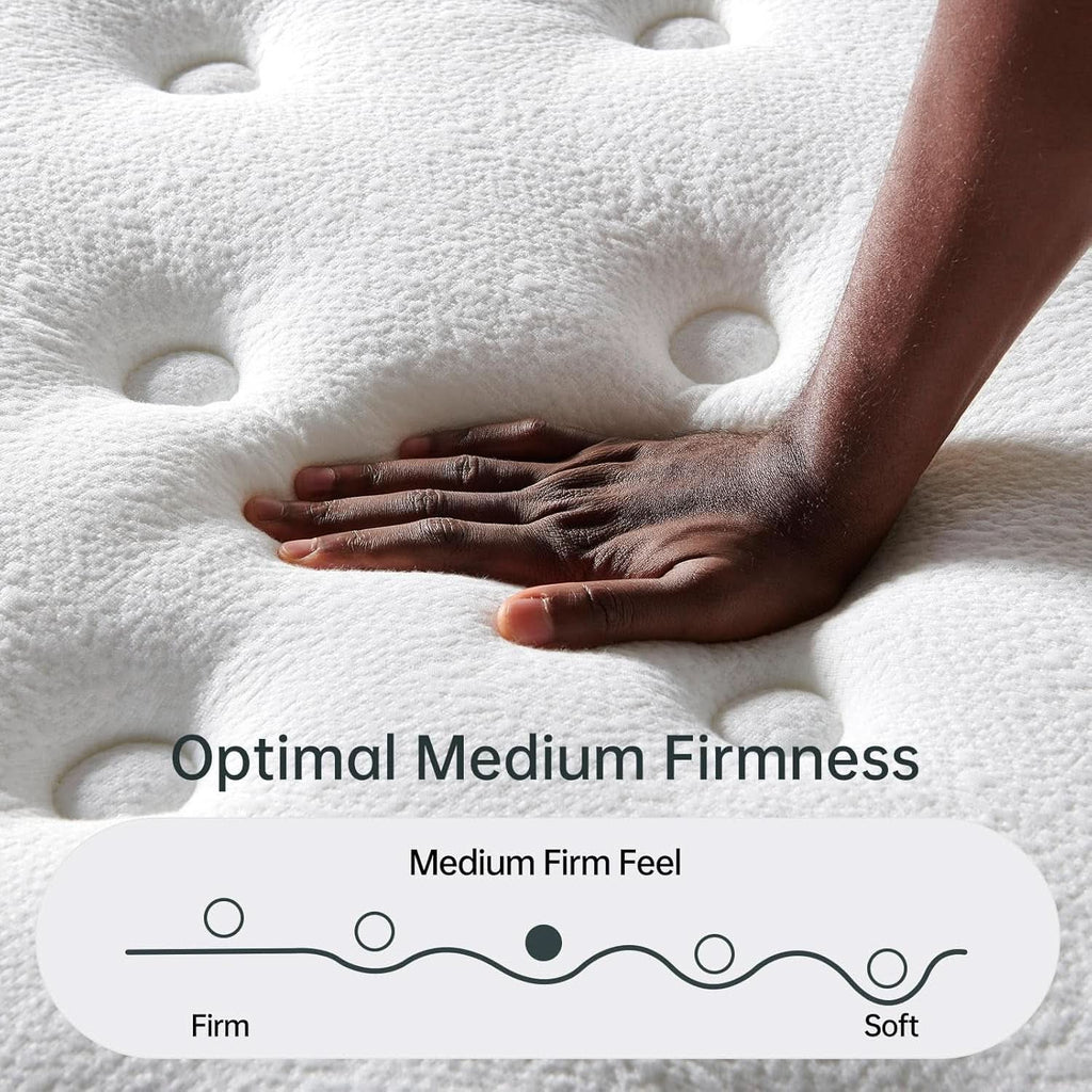 King Size Memory Foam Hybrid Mattress Fiberglass Free-1