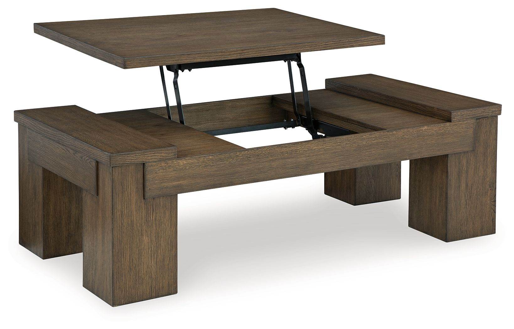 Rosswain - Lift Top Cocktail Table - Warm Brown-2