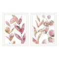 Trendy Decor 4U 2- Piece Vignette Meadow Flora Botanicals I & II Framed Wall Art for Living Room, Abstract Wall Art Print for Home Decor, Bedroom Wall Art by Bluebird