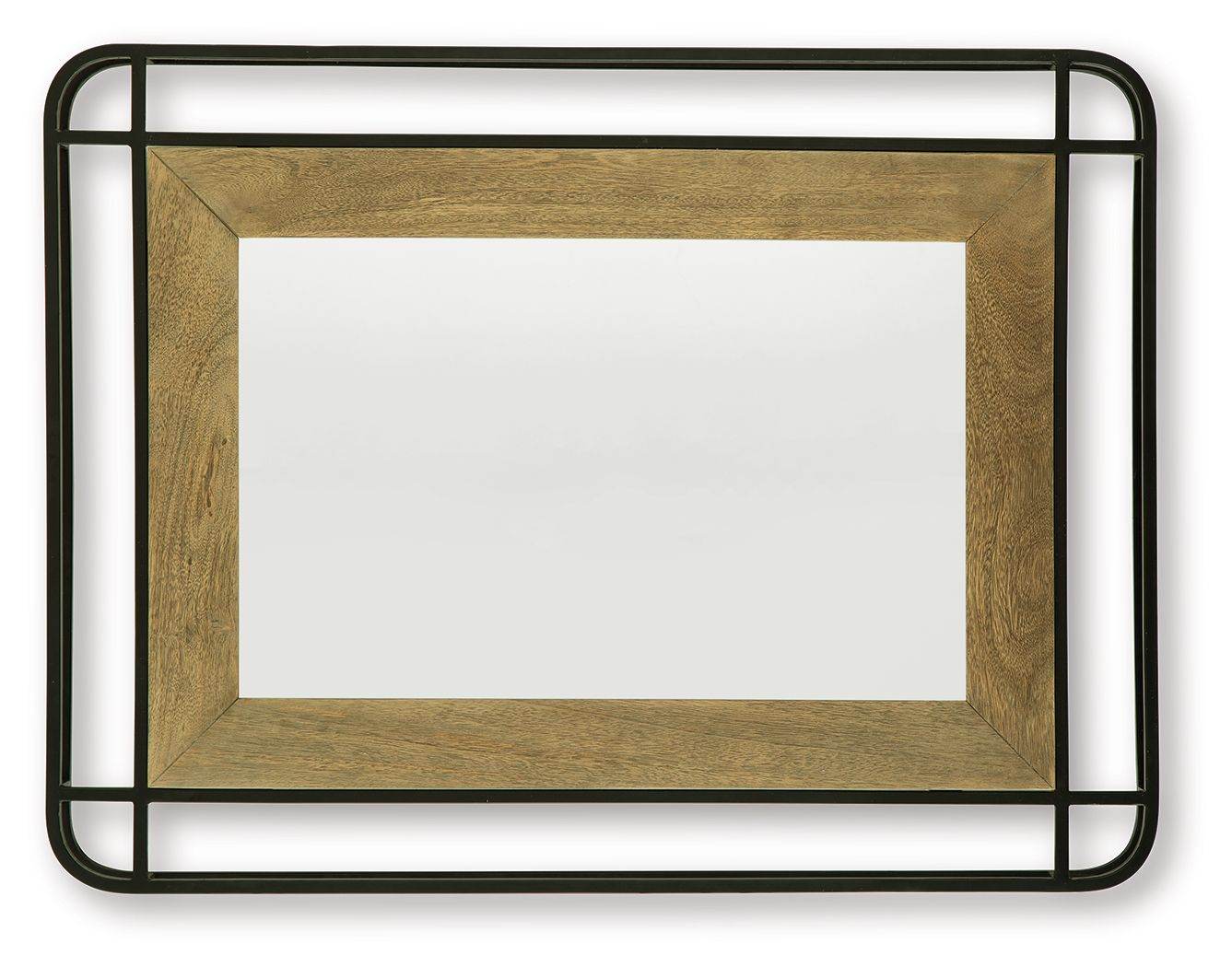Beelman - Accent Mirror - Black / Brown-2