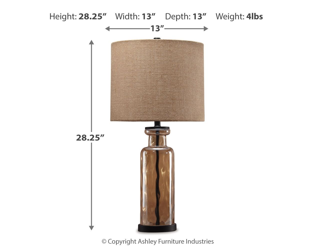 Laurentia - Glass Table Lamp  - Champagne-1