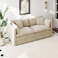 Convertible Modular Sectional Sofa 77 Inch Camel Deep-0