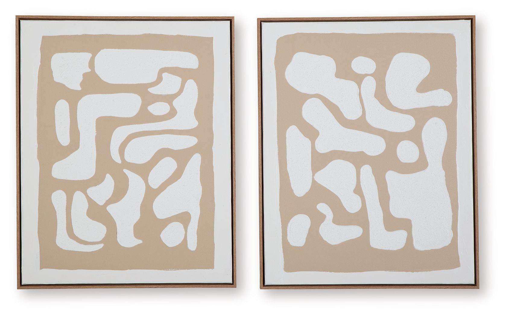 Waldett - Wall Art Set (Set of 2) - Beige / White-0