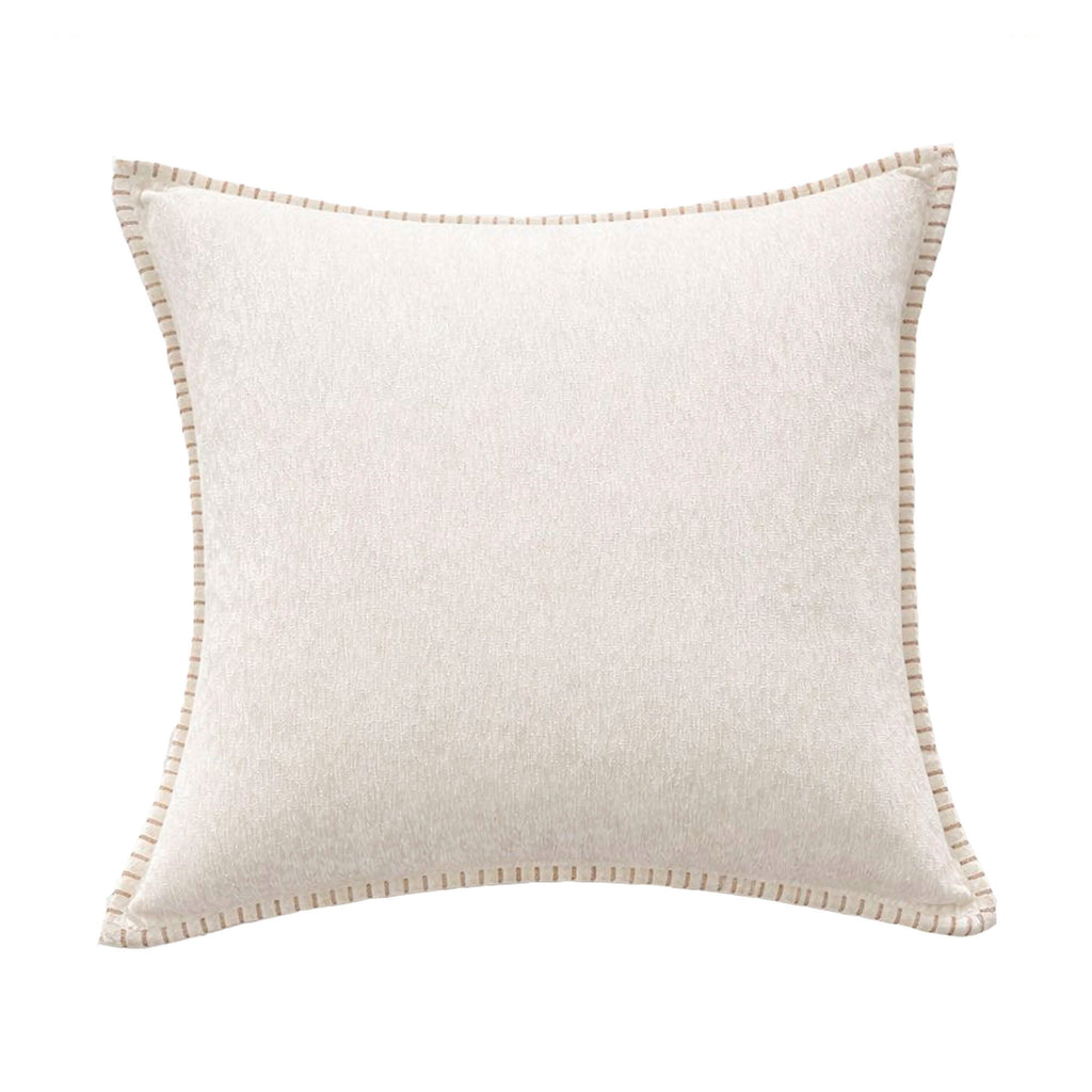 Set of 2 Beige Textured Throw Pillow