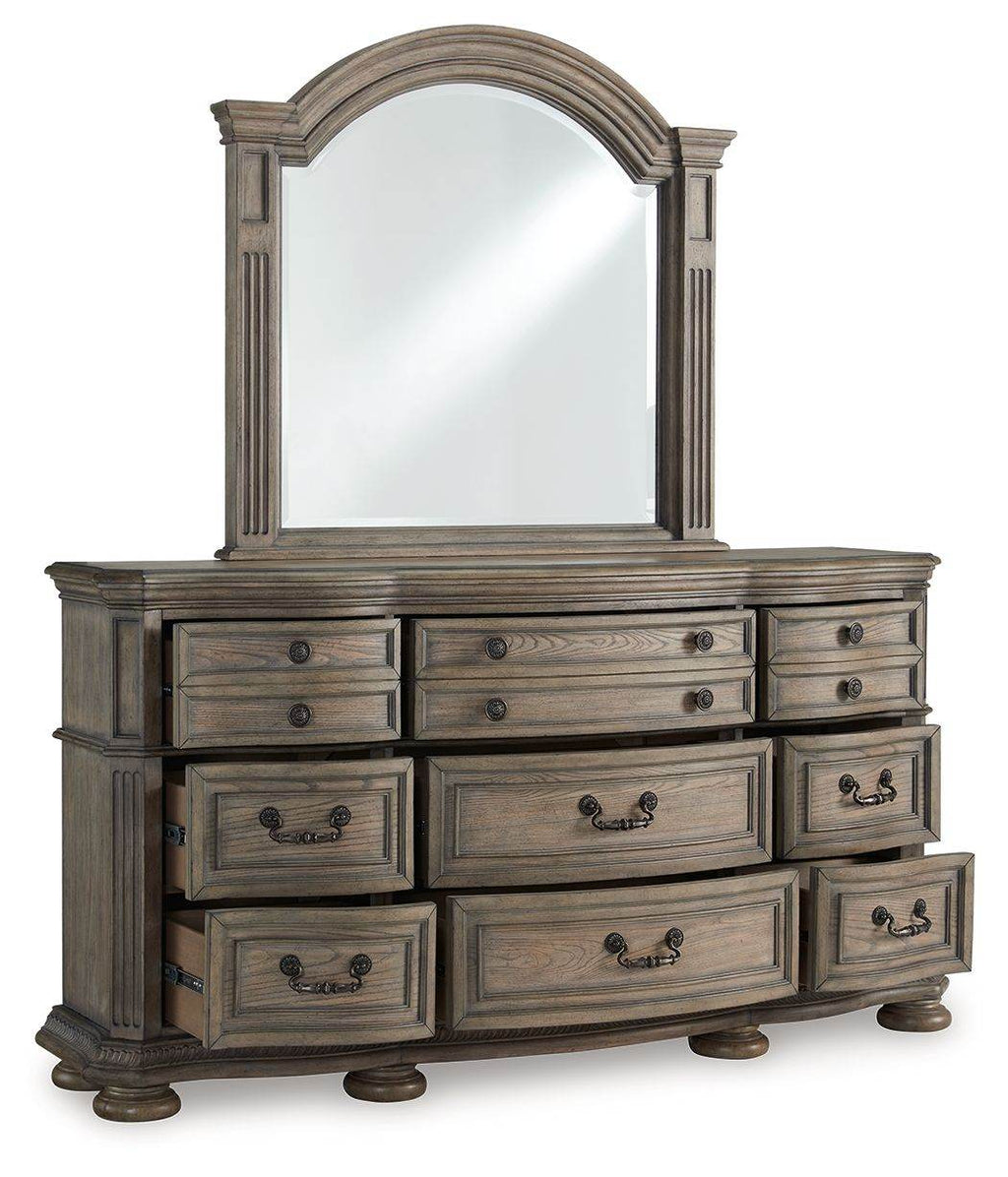 Ardenfield - Dresser And Mirror - Light Brown-1