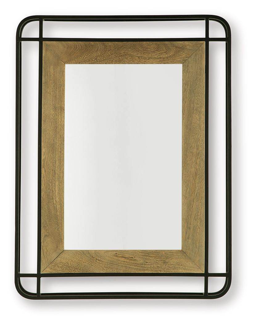 Beelman - Accent Mirror - Black / Brown-0