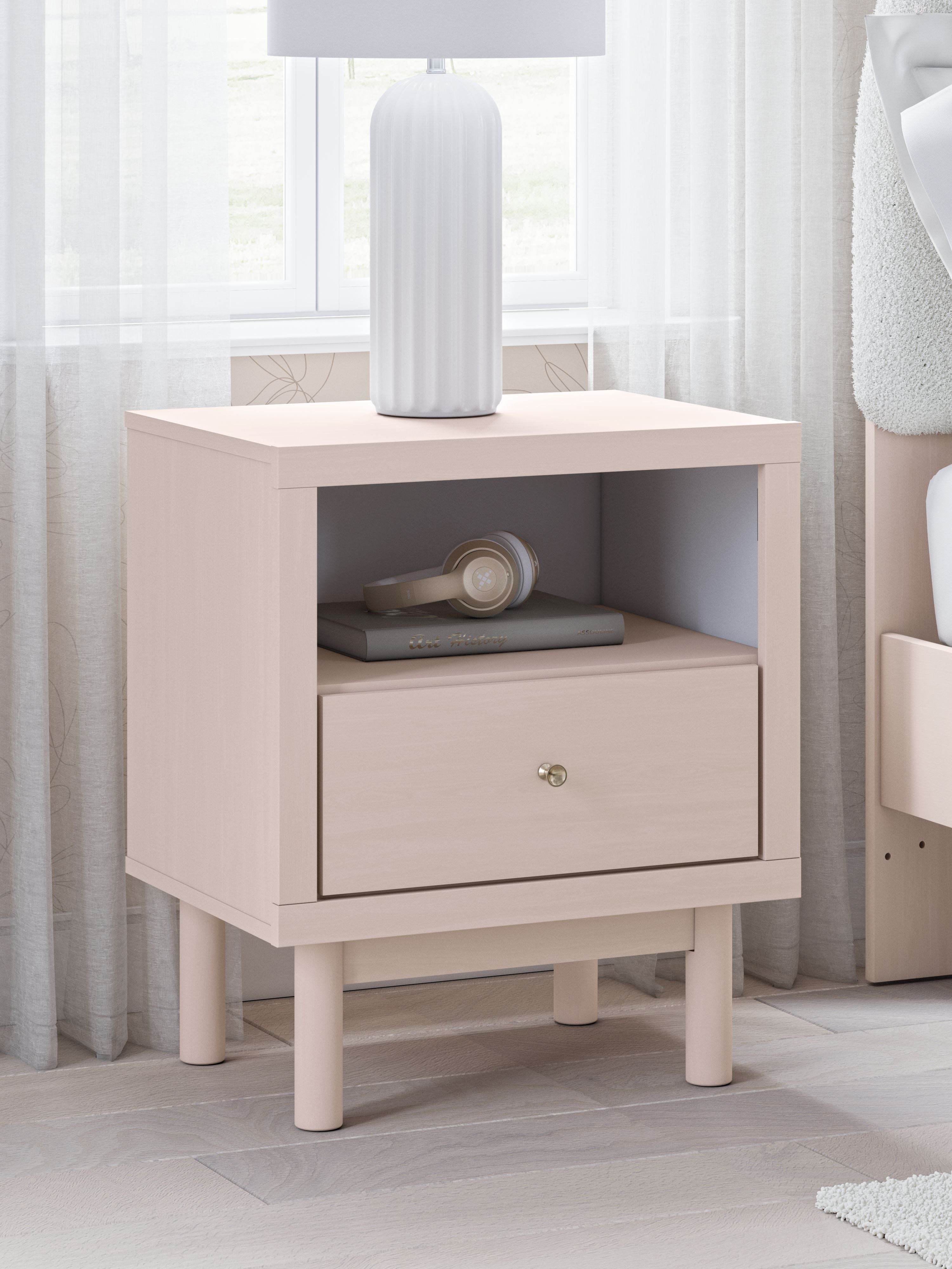 Wistenpine - One Drawer Night Stand - Blush-2