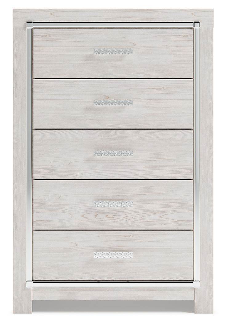 Altyra - Five Drawer Chest - White-1