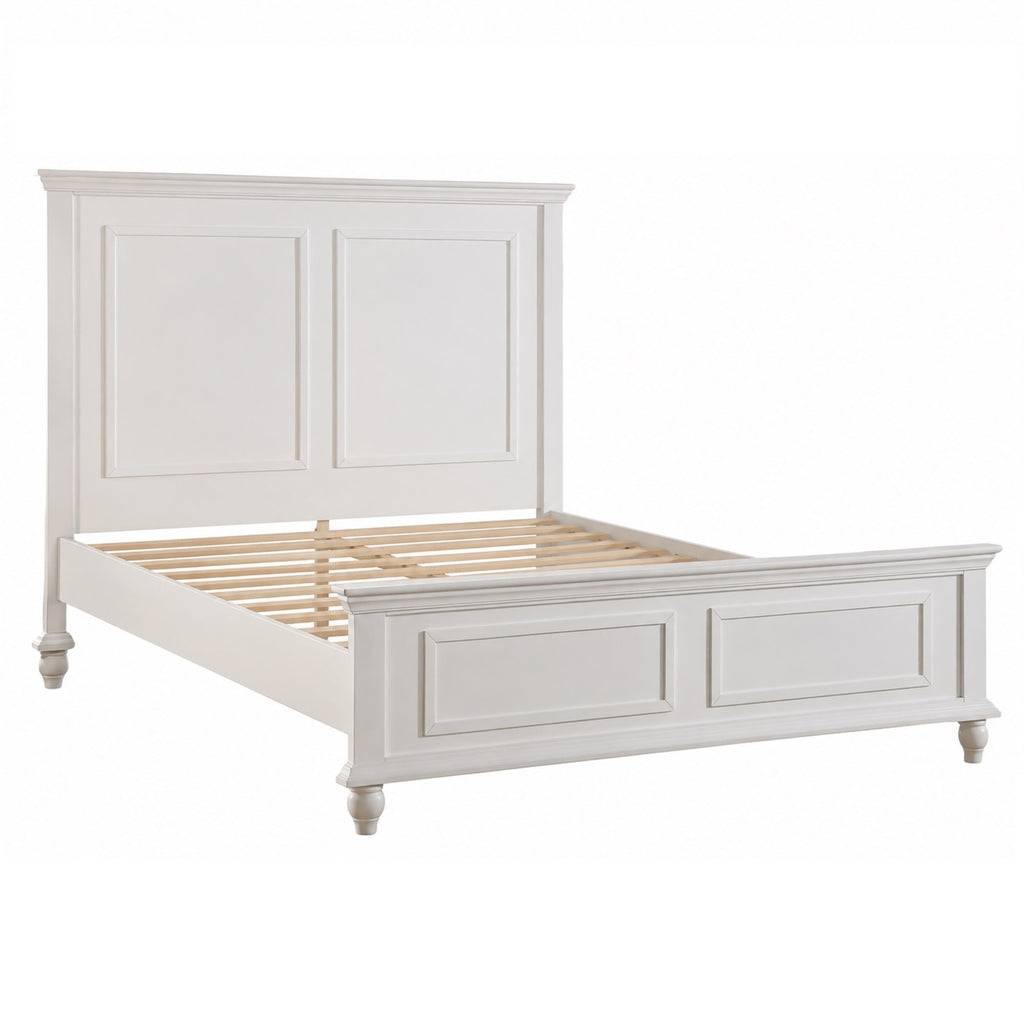 White Queen Size Bed 2x Nightstands
