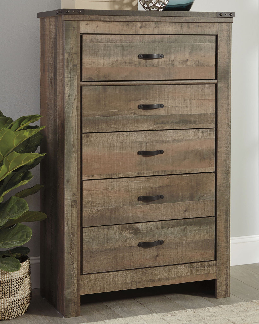 Trinell - Five Drawer Chest - Brown-1