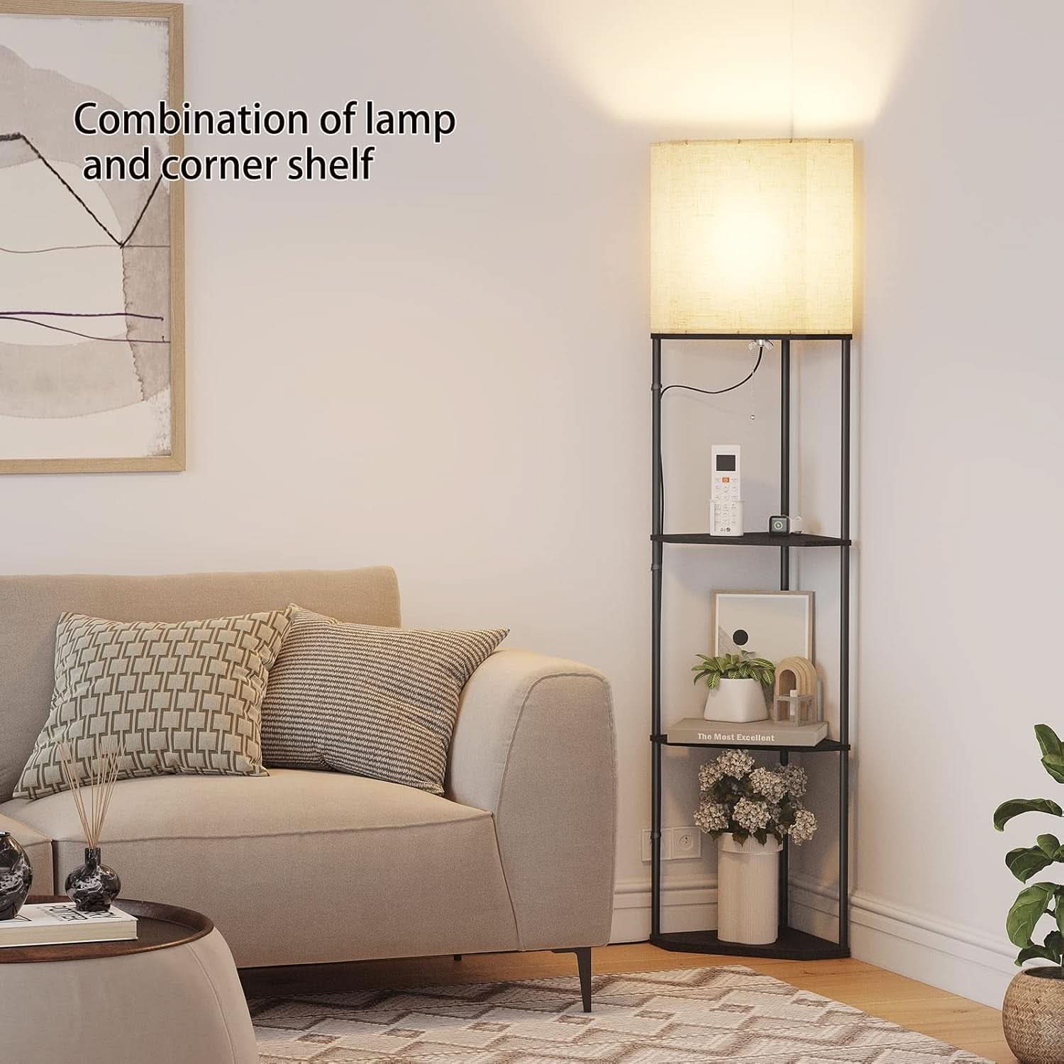 Corner Floor Lamp Three Color Temperature Lighting