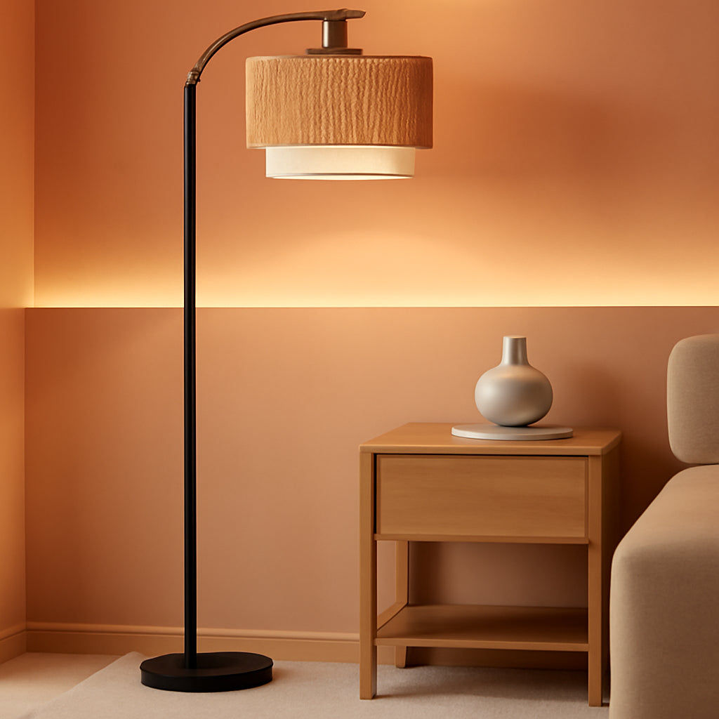 Arched Floor Lamp With Adjustable Color Temperatures