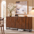 MidCentury Walnut Metal Storage Cabinet
