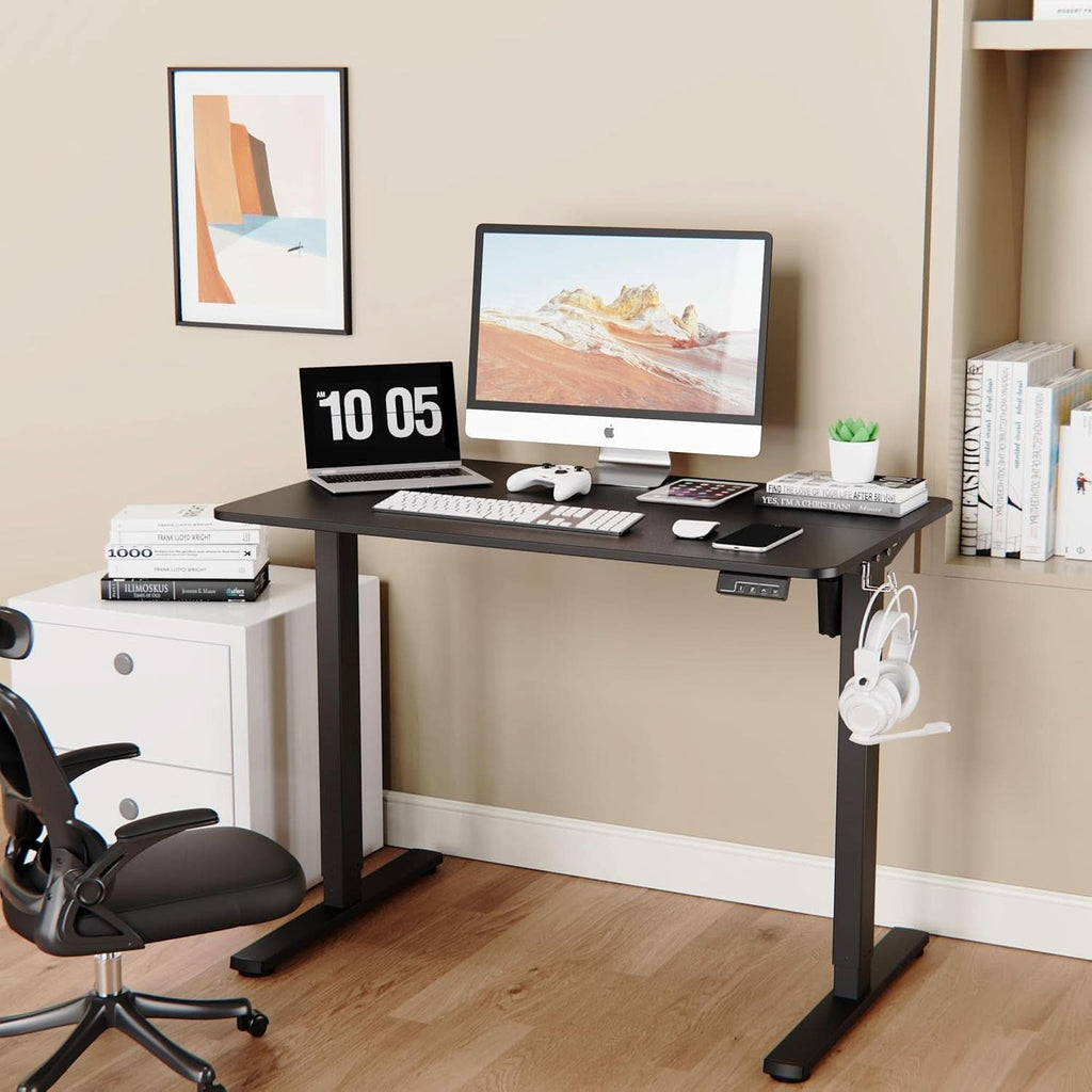 40x24 Inch Electric Standing Desk With Memory Presets Black-1