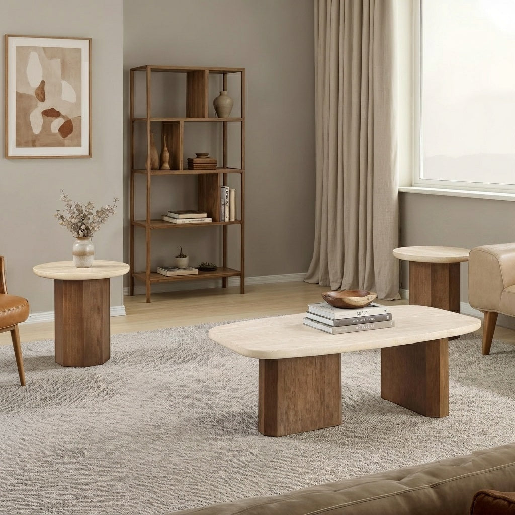 Contemporary Style 3pc Table Set