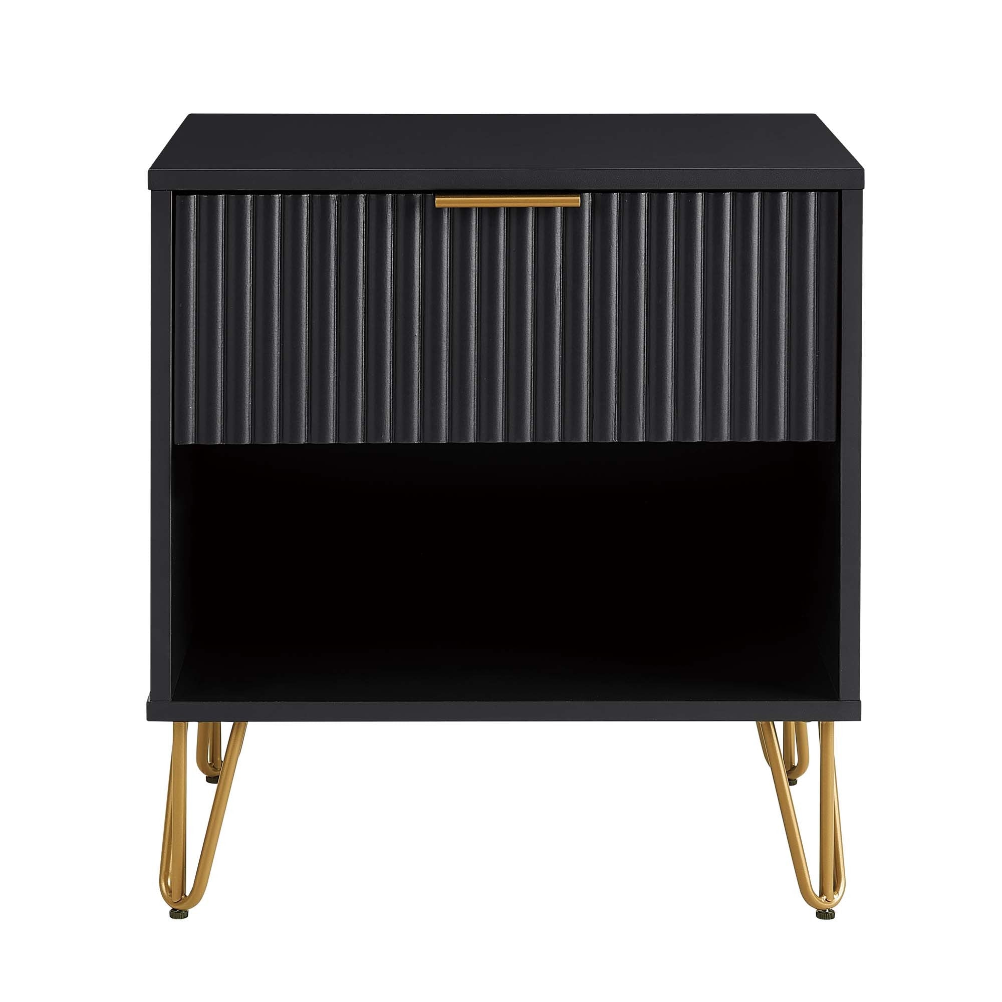 Glam Black Nightstand