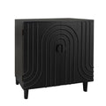 Art Deco Black 2-Door  Accent Cabinet