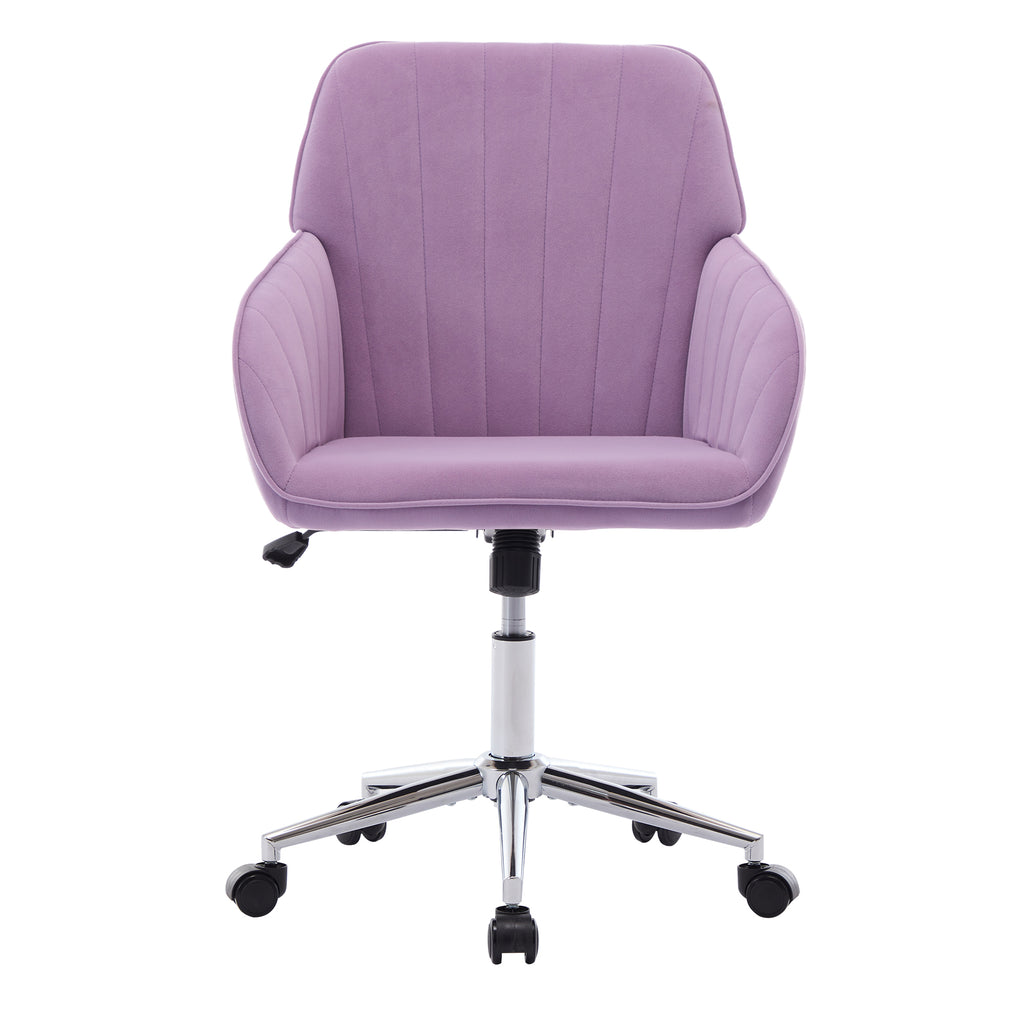 Lilac Velvet Swivel Chair