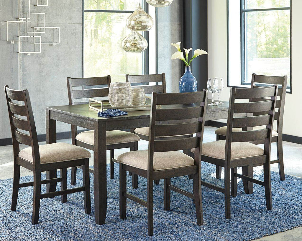 Rokane - Dining Room Table Set (Set of 7) - Brown-1