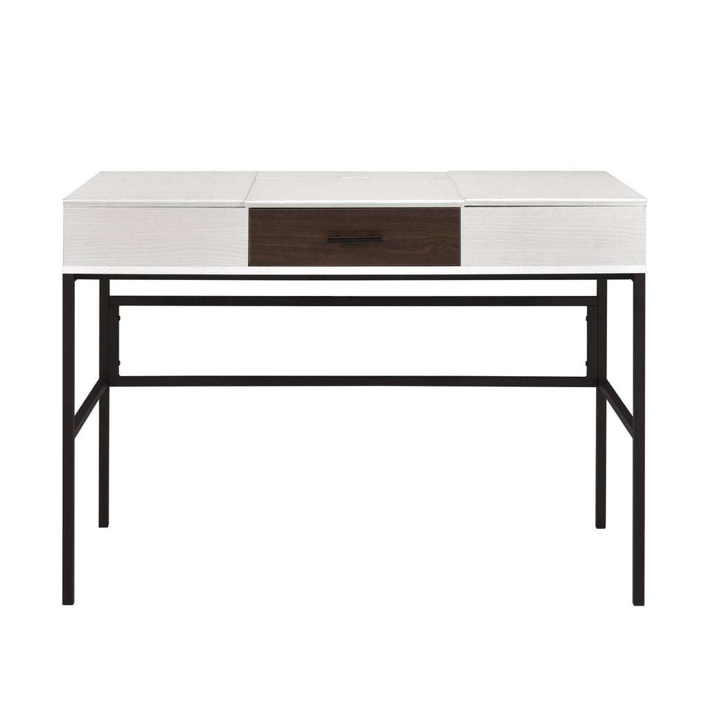 Verster Natural & Black Finish Writing Desk W/USB