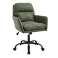 Green PU Leather Office Chair
