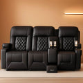 Three Seat Recliner Sofa With USB Ports And Storage-0