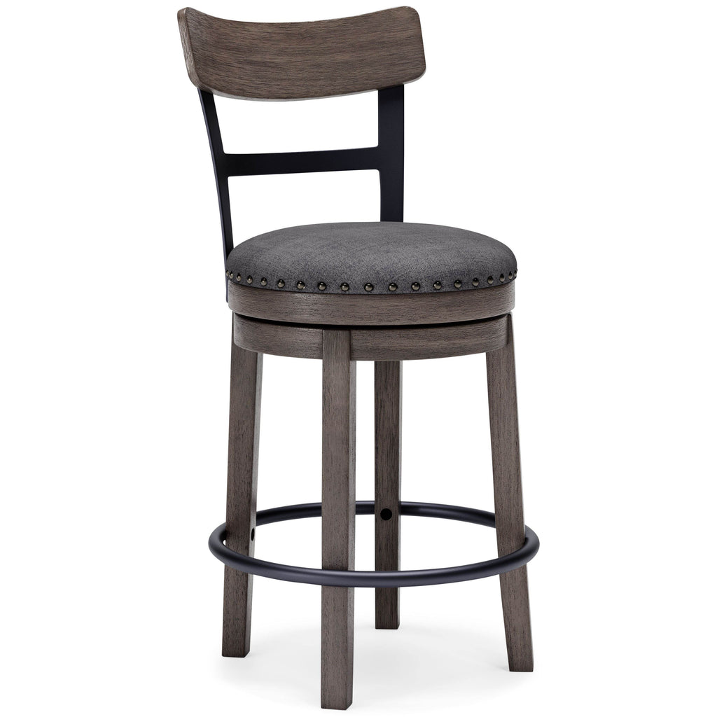 Caitbrook - UPH Swivel Barstool  - Gray-0