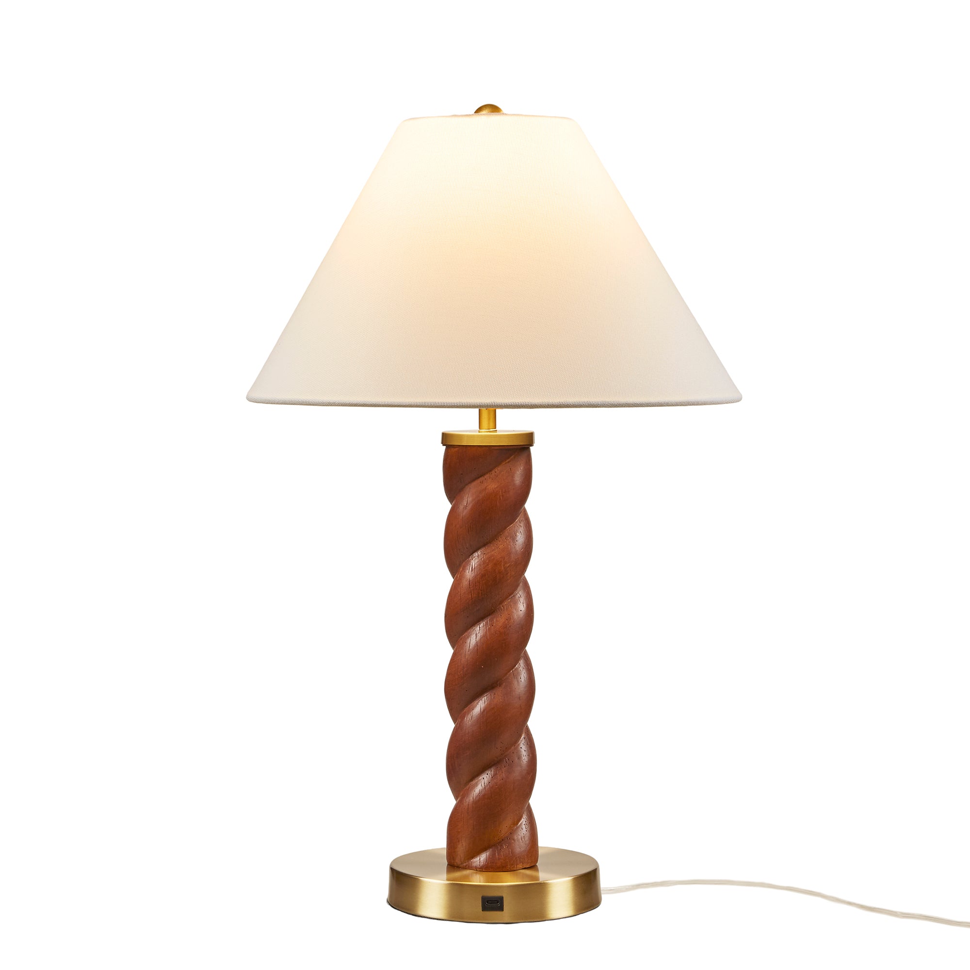 1- Piece One Size Textured Ceramic Table Lamp with Fluted Fabric Shade