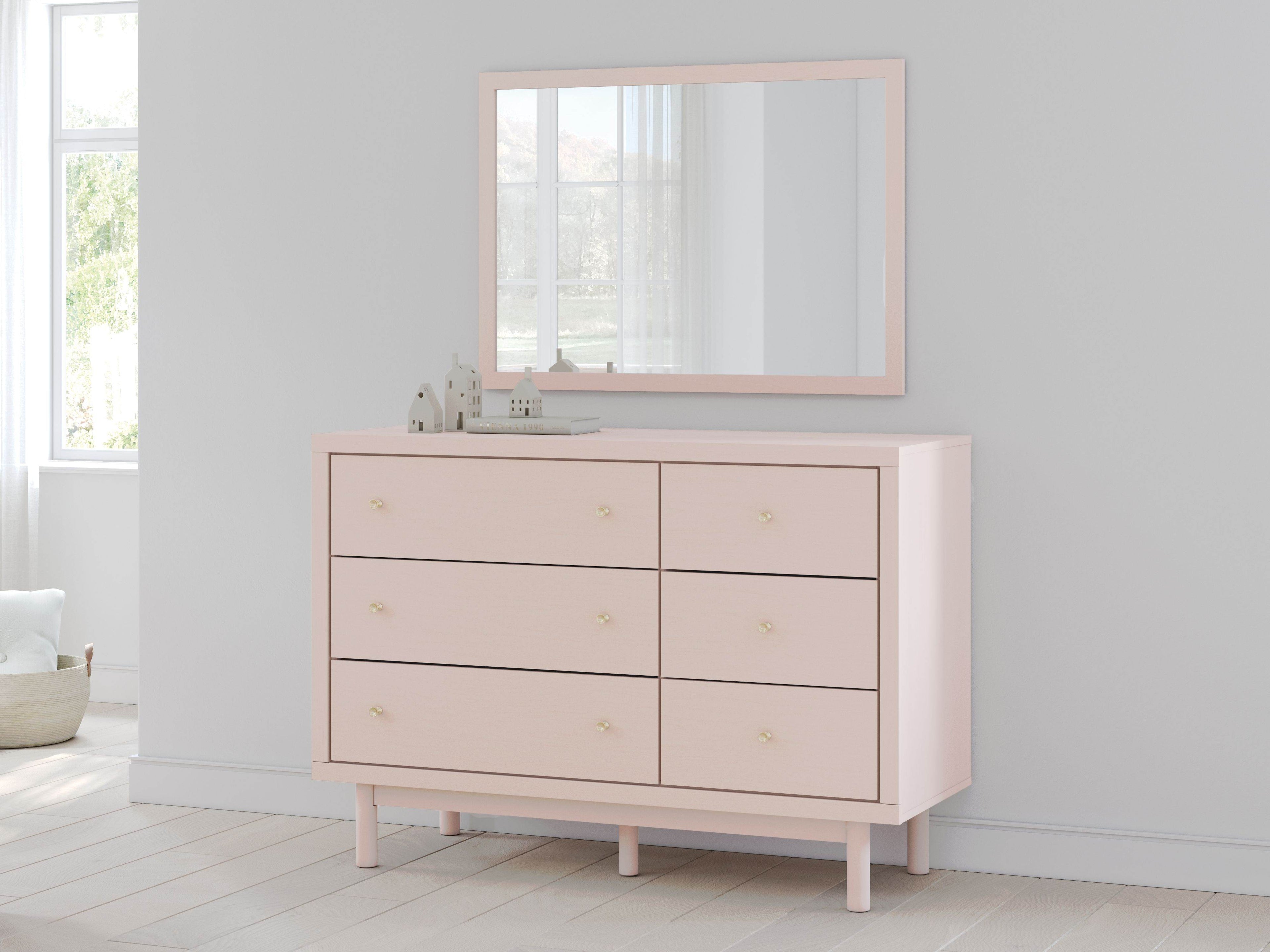 Wistenpine - Dresser And Mirror - Blush-2