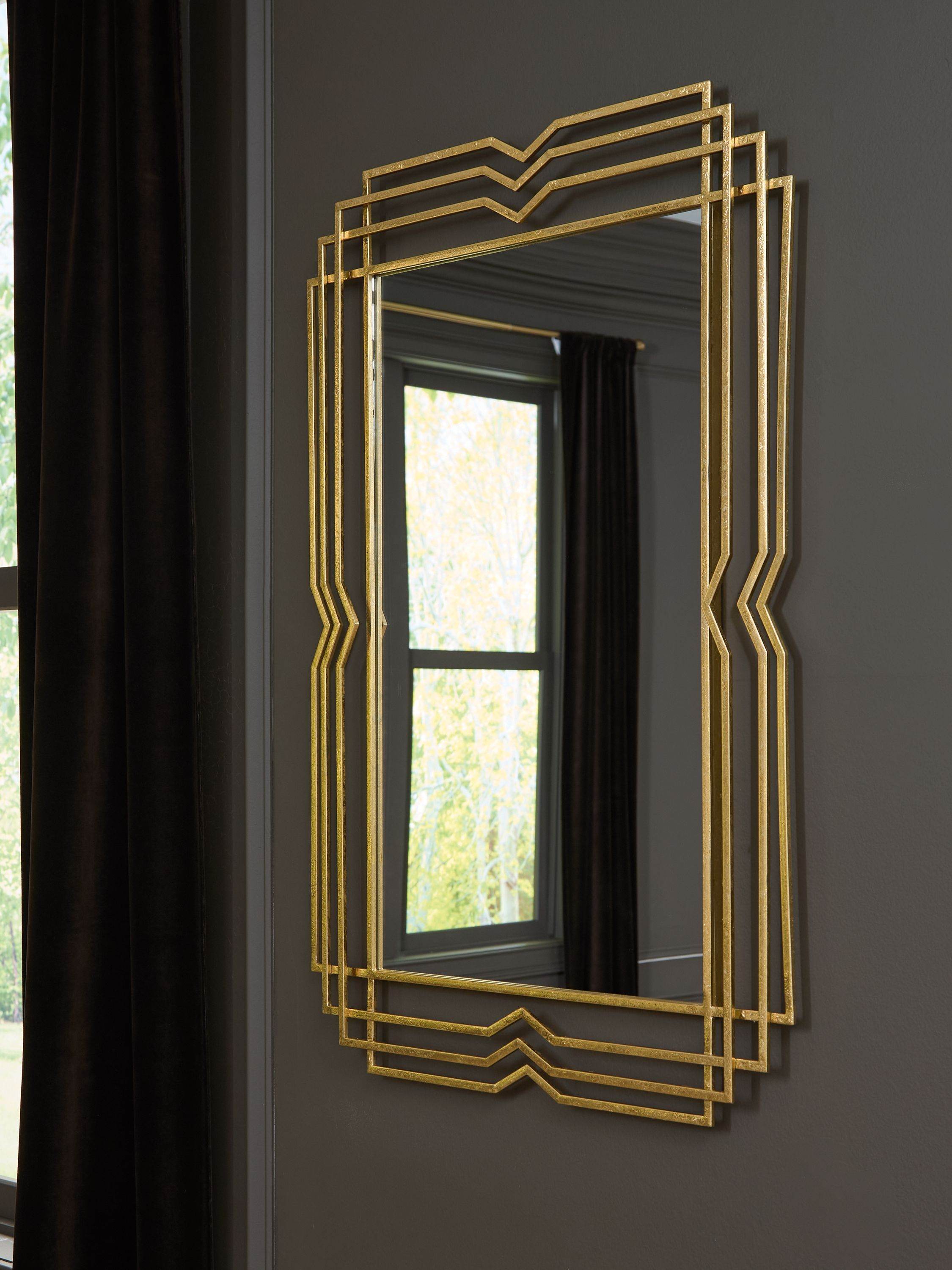 Claybrook - Accent Mirror - Gold Finish-2