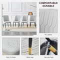 Modern dining chairs are equipped with light gray Set of 4pieces