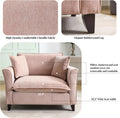 Oversized Chenille Accent Chair Pale Pink Cushions