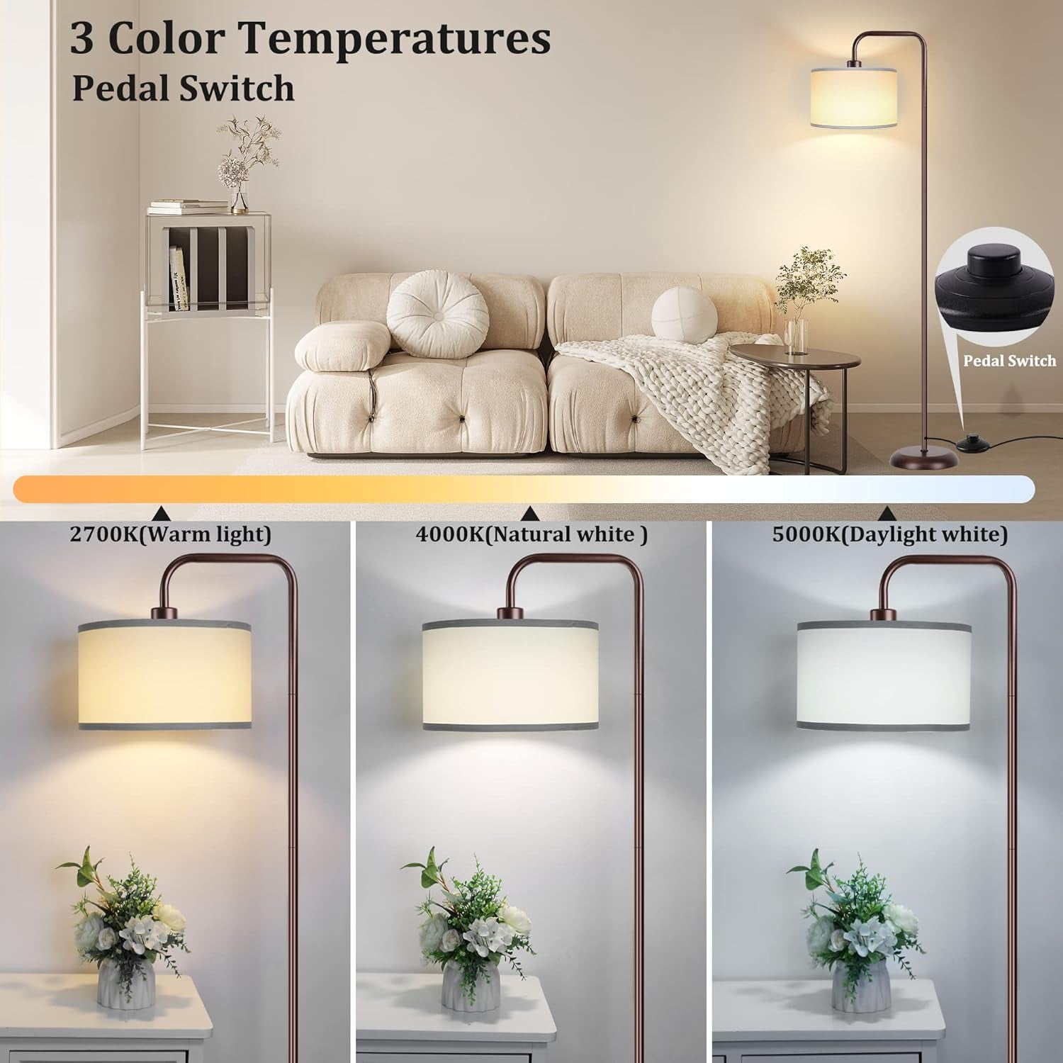 Led Floor Lamp Elegant Bronze Finishing Illumination-1